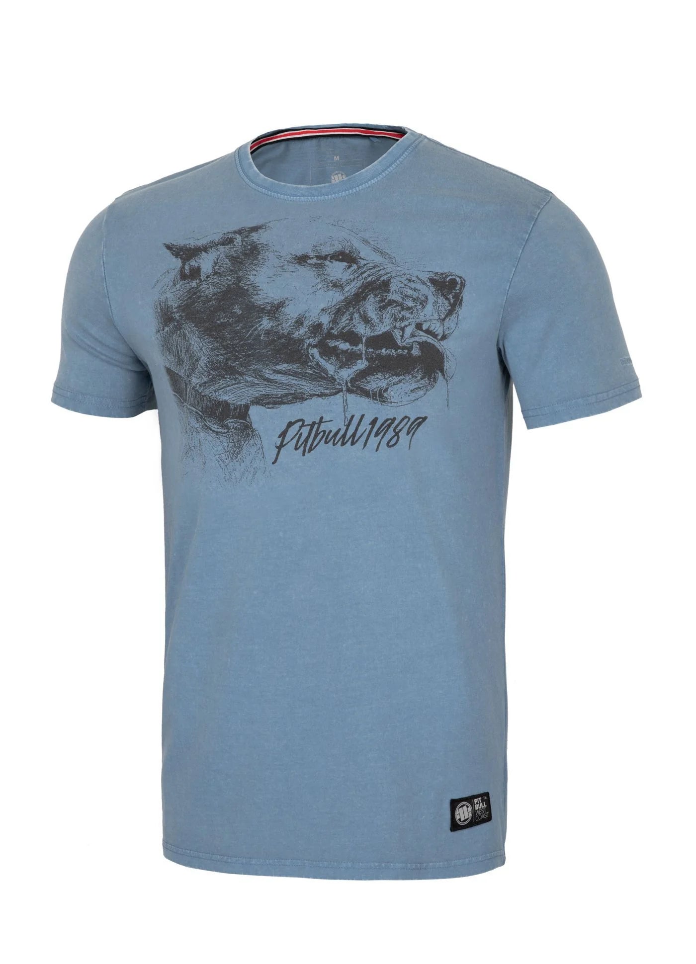 PIT BULL WEST COAST – Denim Washed Shlimock T-Shirt