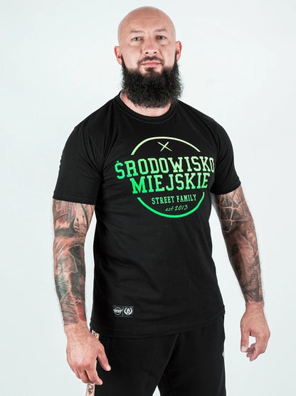 Theme 2.0 T-shirt – Black / Mint Green | Środowisko Miejskie