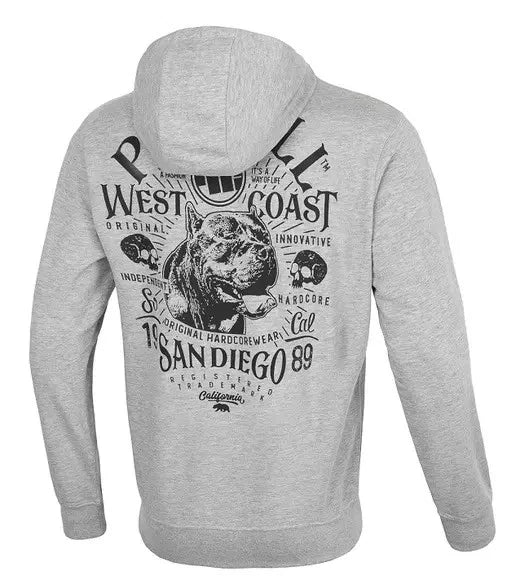 🖤 PIT BULL WEST COAST “San Diego 89” Hoodie Grey