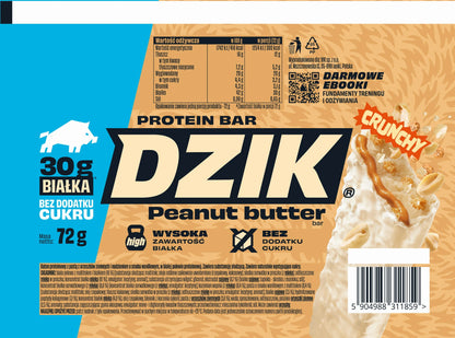 🥜🤍 WK DZIK Protein Bar – Peanut Butter – 72 g
