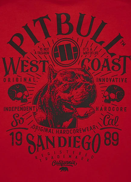 👕 PIT BULL WEST COAST San Diego 89 Men’s Crewneck  (Red)