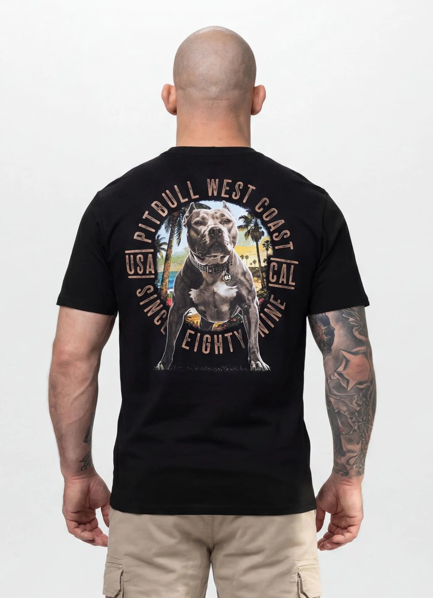🌴🖤 Pit Bull West Coast Men's T-Shirt “BEACH BOY” 🔥