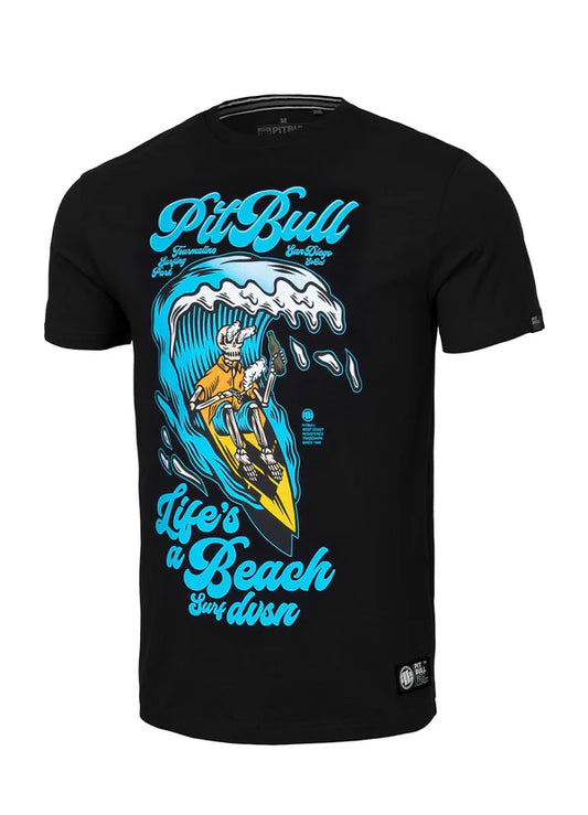 PIT BULL WEST COAST Men’s T-shirt – Beach Black