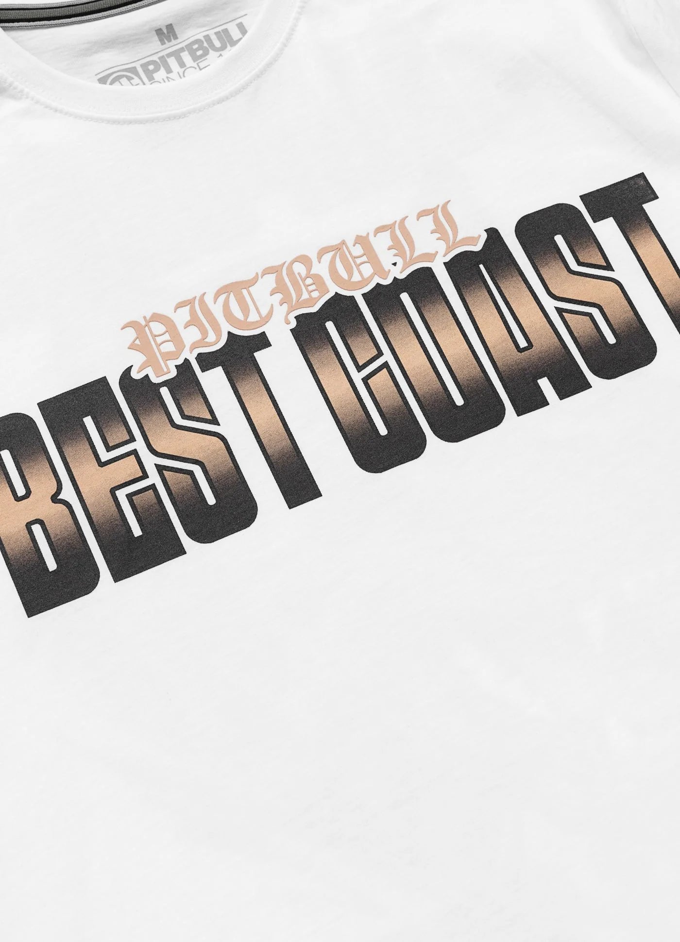 🖤 Pit Bull West Coast Men's T-Shirt “BEST COAST” 🌊🔥 White