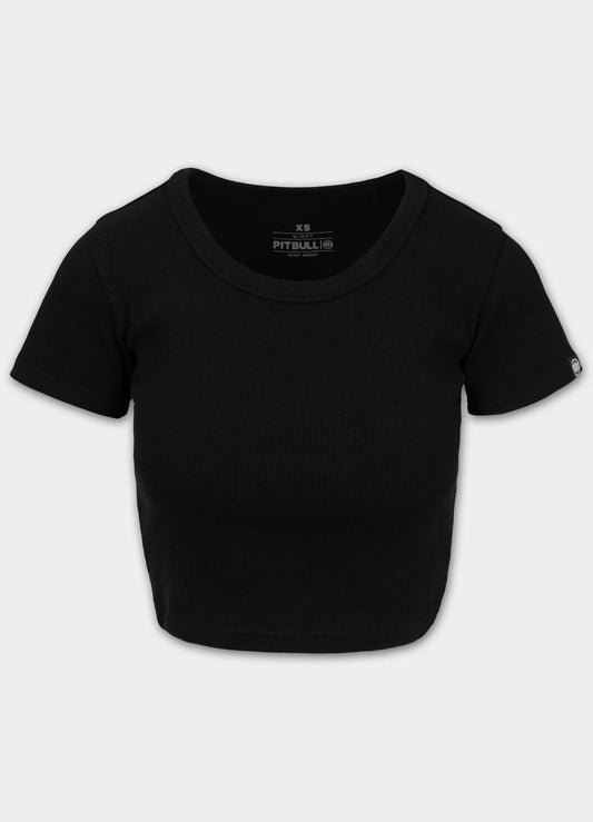 CROPPED Rib T-Shirt by PITBULL WEST COAST (Black)