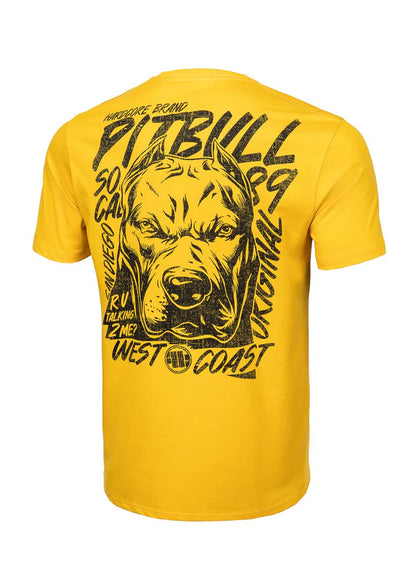 Pit Bull West Coast presents: T-shirt Grey Dog Yellow