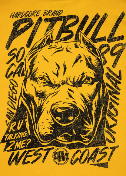 Pit Bull West Coast presents: T-shirt Grey Dog Yellow