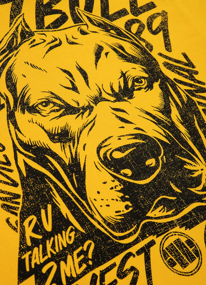 Pit Bull West Coast presents: T-shirt Grey Dog Yellow
