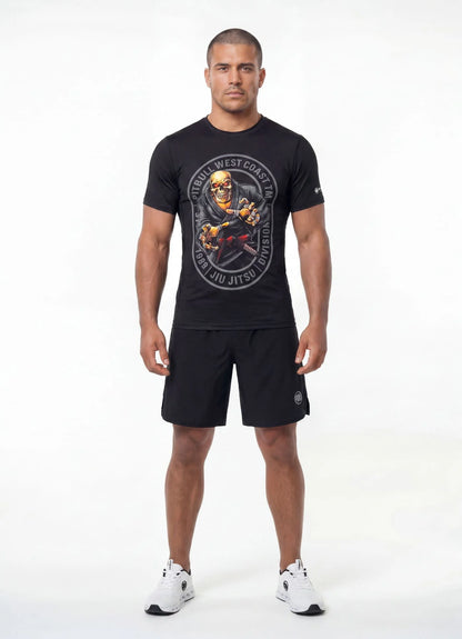 🥋🔥 Pit Bull West Coast Technical Mesh Sports T-Shirt “JIU JITSU” – Performance Pro+ Series 💪