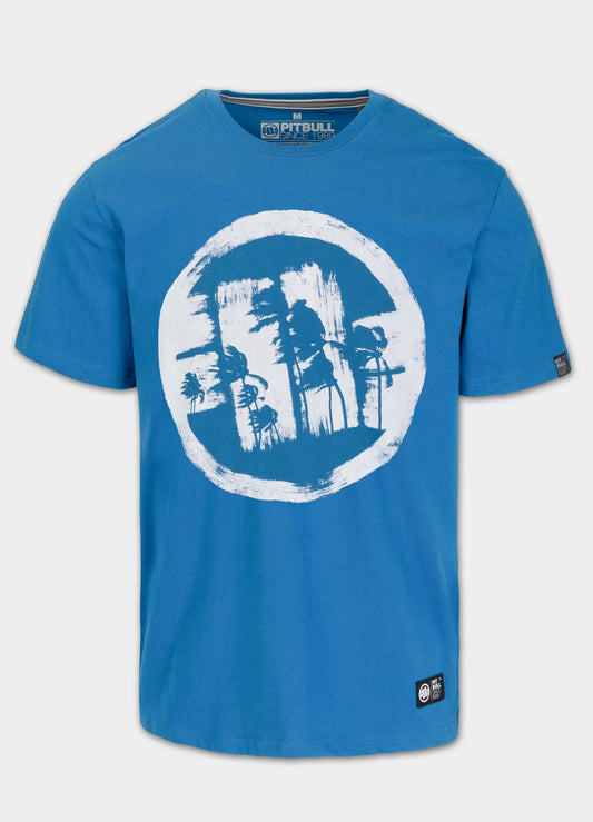 Men’s T-Shirt LOGO PALMS – Shade Blue by Pit Bull West Coast