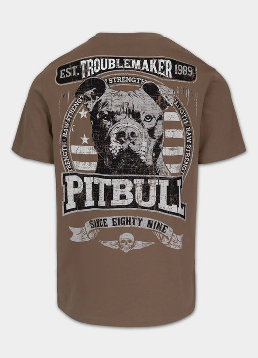 Pit Bull West Coast presents: T-shirt Troublemaker Brown