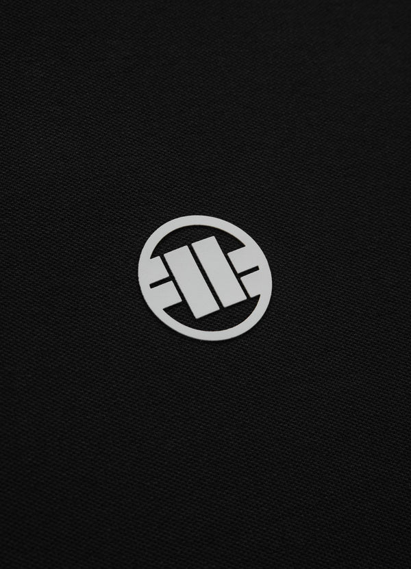 👕 PIT BULL WEST COAST – Regular Logo Stripes Polo Shirt Black