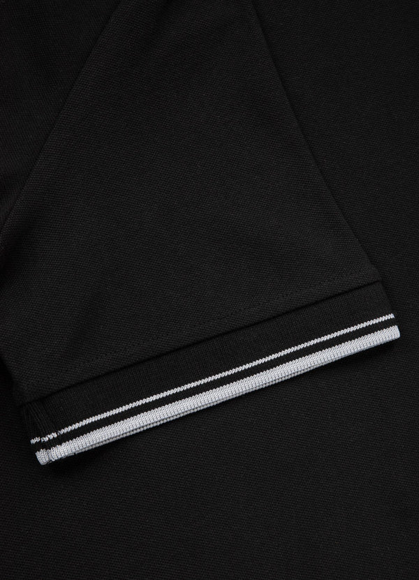 👕 PIT BULL WEST COAST – Regular Logo Stripes Polo Shirt Black