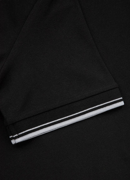 👕 PIT BULL WEST COAST – Regular Logo Stripes Polo Shirt Black