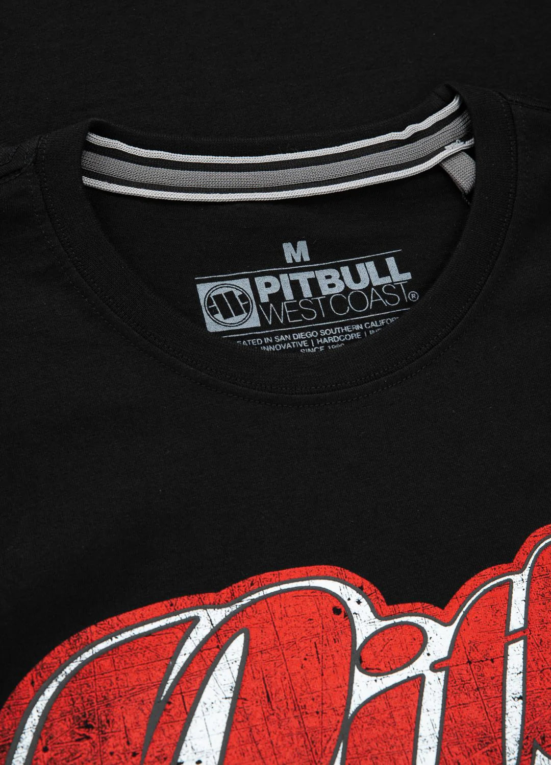 Pit Bull West Coast – T-Shirt RED BRAND Black