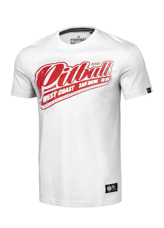 Pit Bull West Coast – T-Shirt RED BRAND White