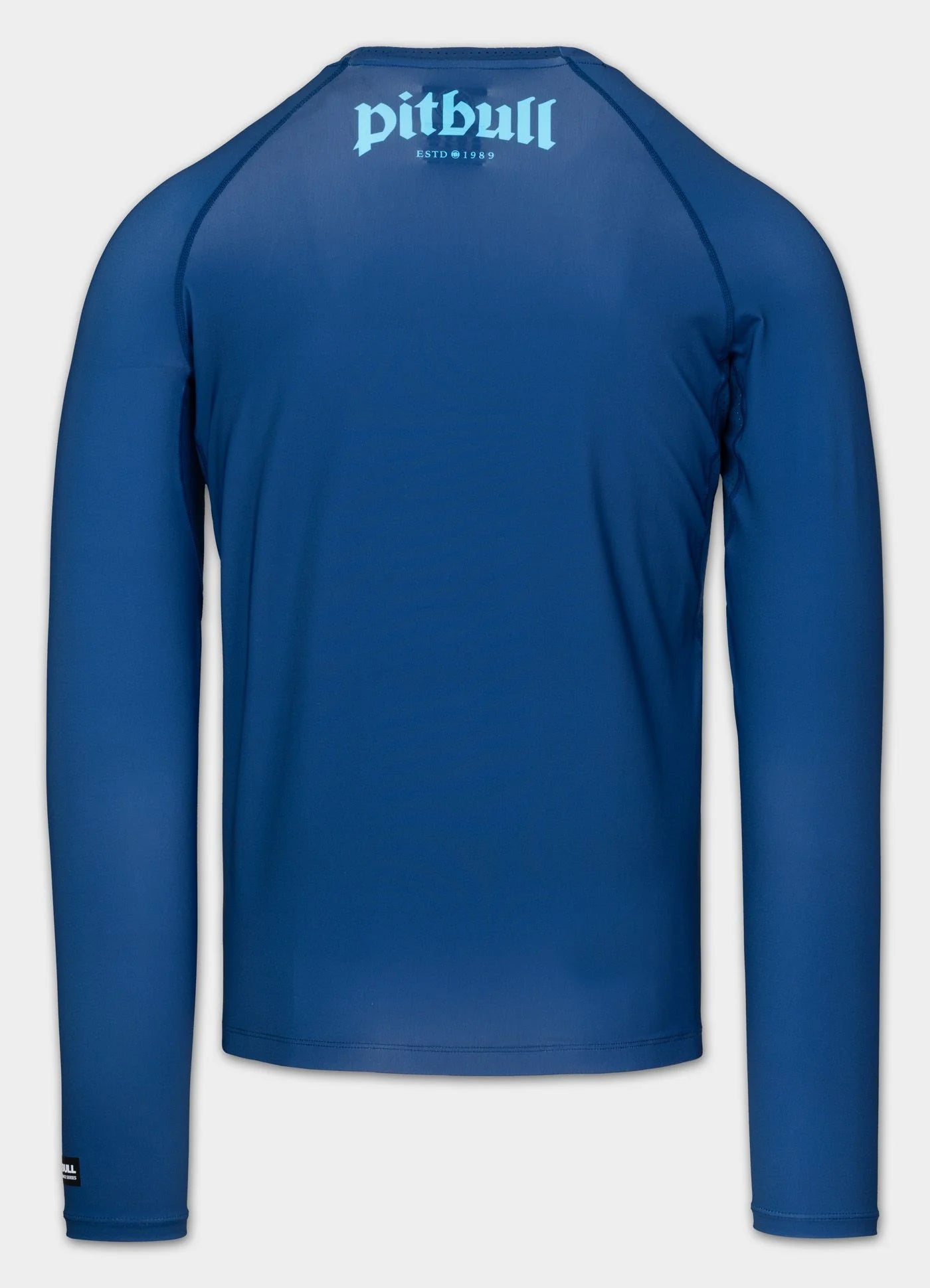 🌴💪 Pit Bull West Coast Long Sleeve Rashguard “LOGO PALMS” – Performance Pro+ Series Blue