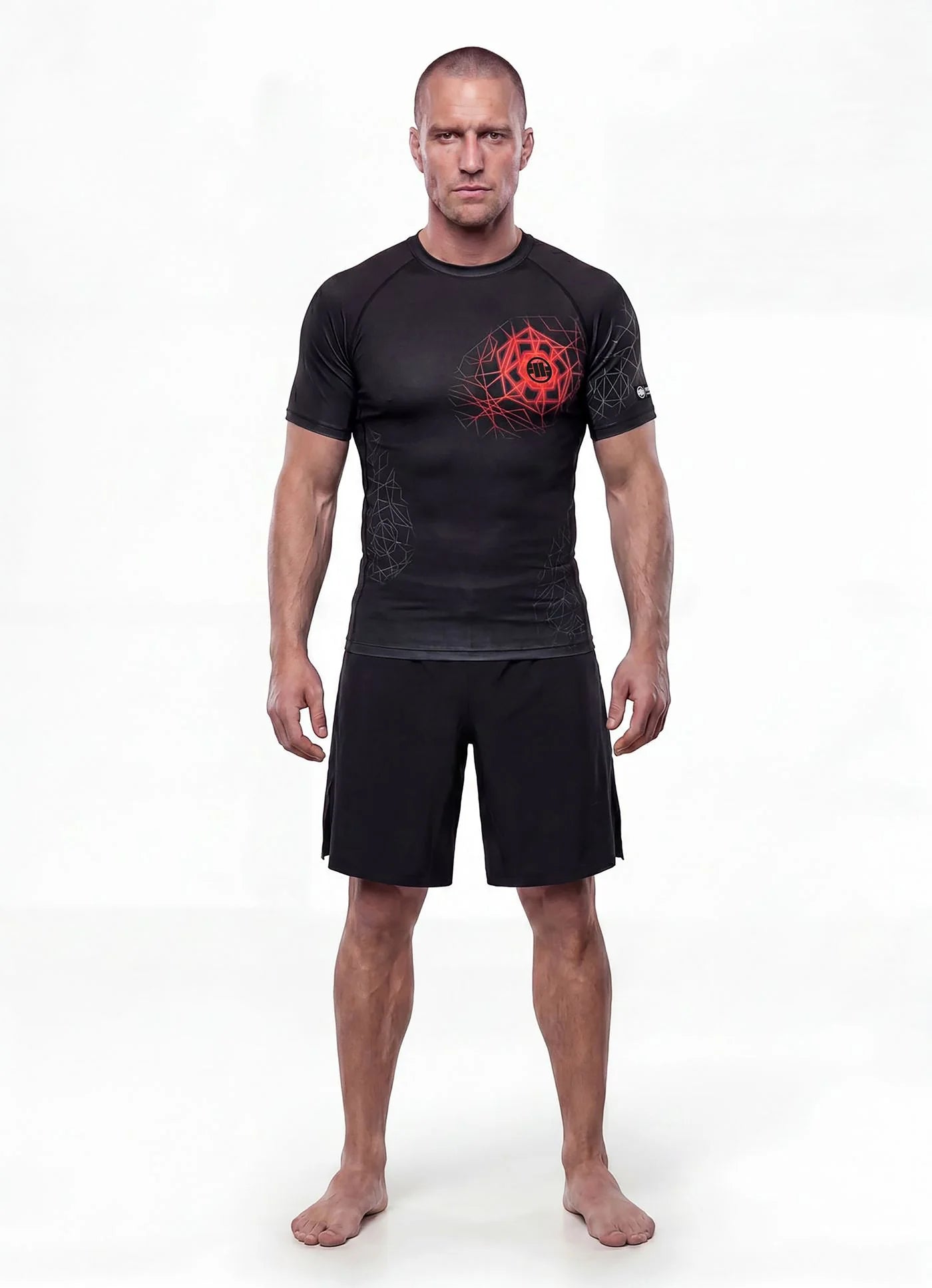 ⚡💪 Pit Bull West Coast Rashguard “RAY” – Performance Pro+ Series Red