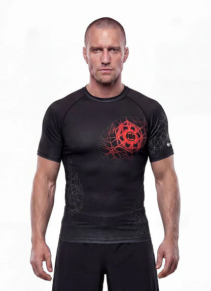 ⚡💪 Pit Bull West Coast Rashguard “RAY” – Performance Pro+ Series Red