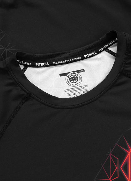 ⚡💪 Pit Bull West Coast Rashguard “RAY” – Performance Pro+ Series Red