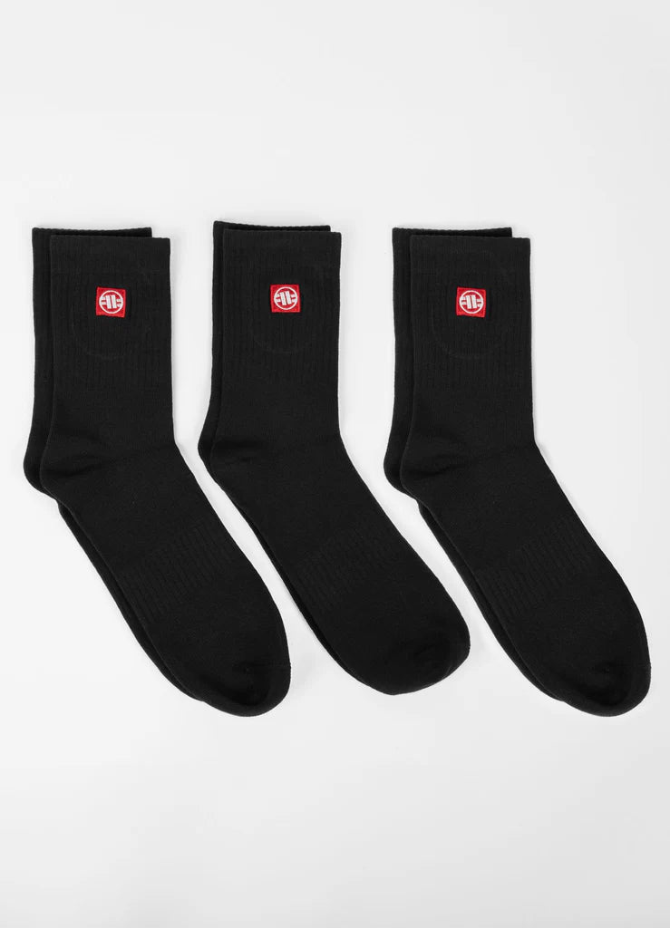 PIT BULL WEST COAST – High Ankle Logo Socks (3-Pack) 🧦🔥