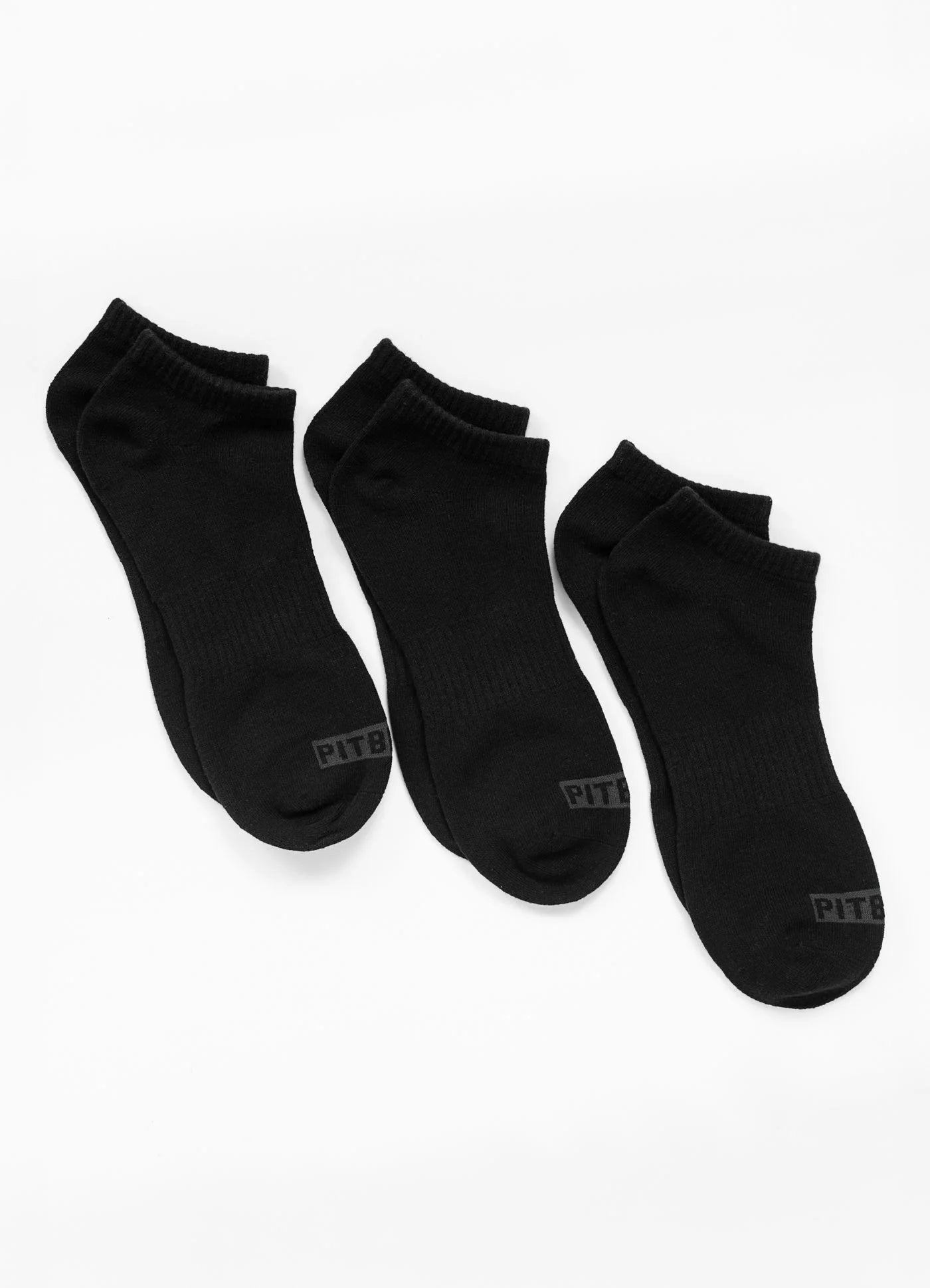 🧦🔥 Pit Bull Pad Logo Low Ankle Socks – 3 Pack Black
