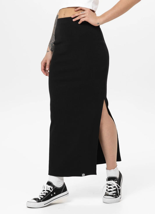 Women's Rib Maxi Skirt – Schwarz