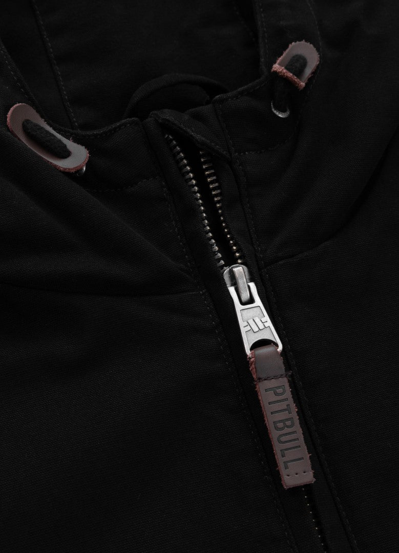 🧥 PIT BULL WEST COAST CRIMSON Hooded Work Jacket – Black