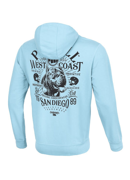 🖤 PIT BULL WEST COAST “San Diego 89” Hoodie Light Blue