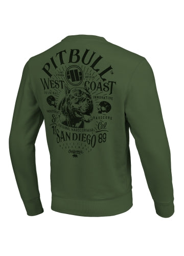 👕 PIT BULL WEST COAST San Diego 89 Men’s Crewneck  Olive