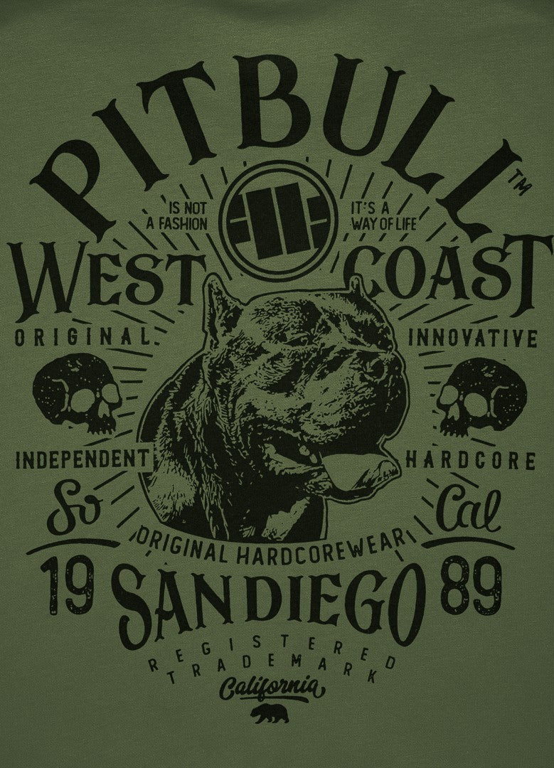 👕 PIT BULL WEST COAST San Diego 89 Men’s Crewneck  Olive