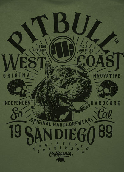 👕 PIT BULL WEST COAST San Diego 89 Men’s Crewneck  Olive