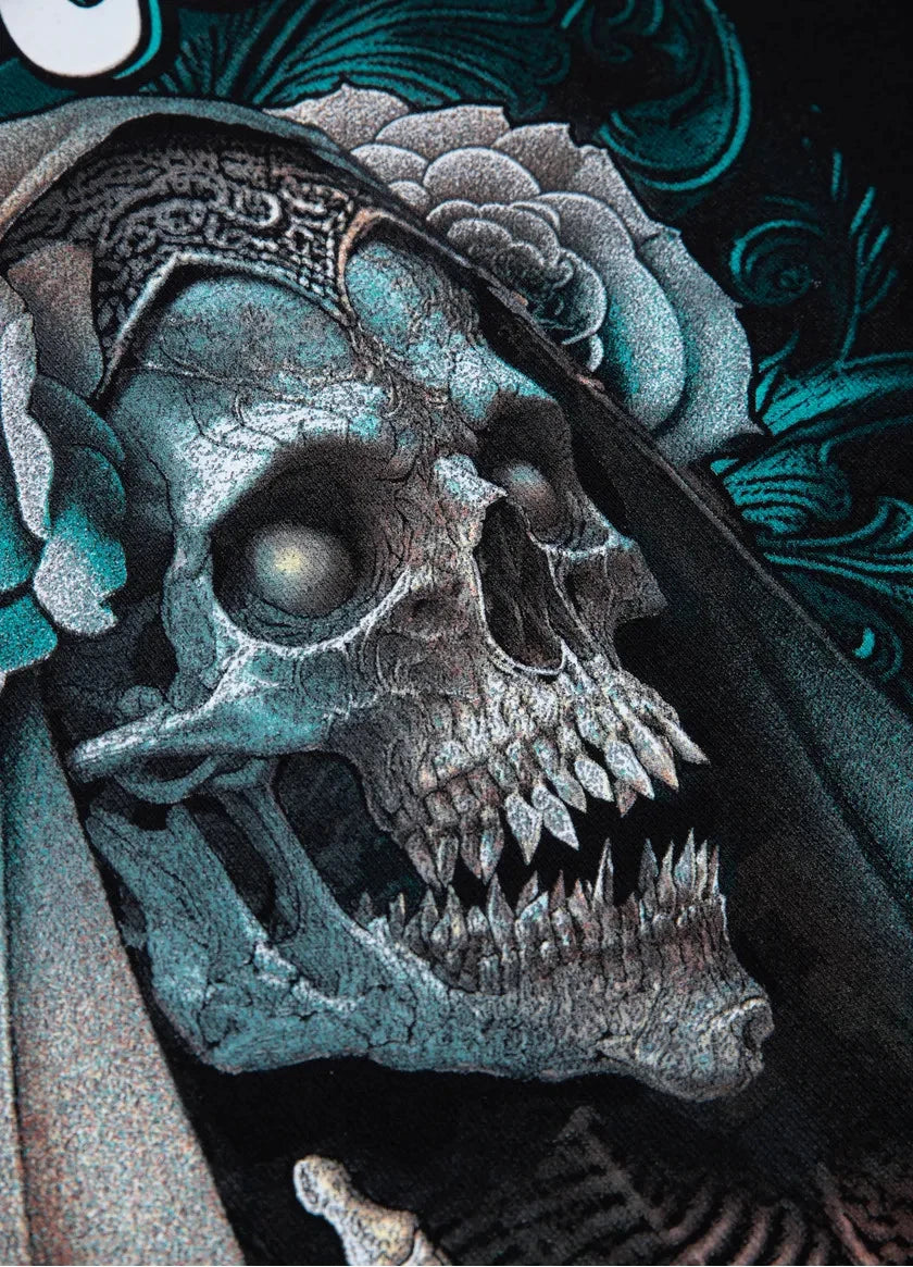 PIT BULL WEST COAST – Santa Muerte Hooded Sweatshirt (Black) 💀🔥