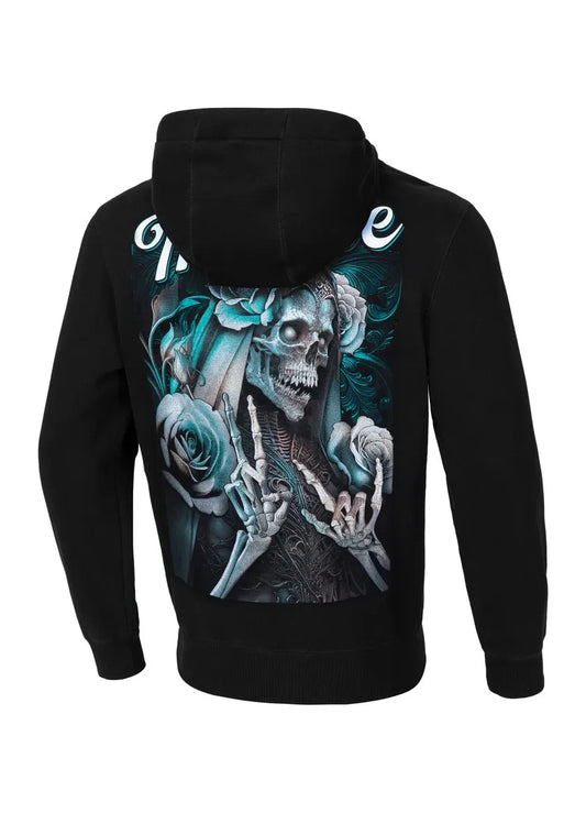 PIT BULL WEST COAST – Santa Muerte Hooded Sweatshirt (Black) 💀🔥