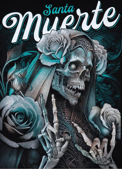 PIT BULL WEST COAST – Santa Muerte Hooded Sweatshirt (Black) 💀🔥
