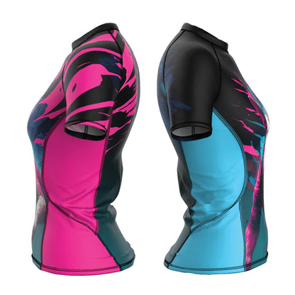 🌸💪 Extreme Hobby Women's Rashguard T-Shirt “VIVID BULLTERRIER” 🔥