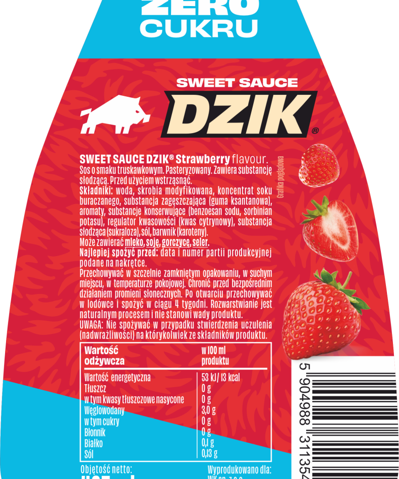 DZIK SWEET SAUCE Strawberry Flavour 🍓🍰🔥