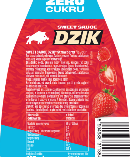 DZIK SWEET SAUCE Strawberry Flavour 🍓🍰🔥