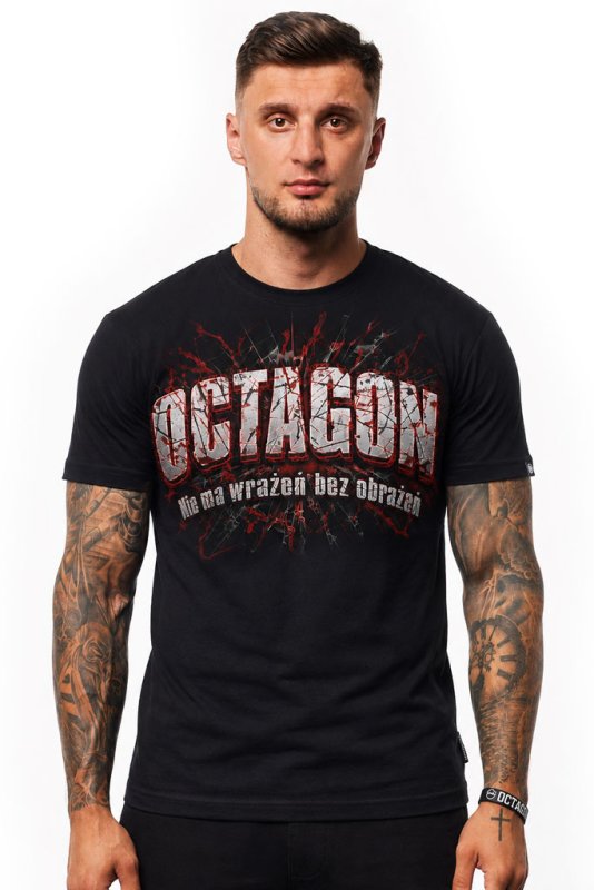 🖤🔥 Legion Octagon “Nie Ma Wrażeń Bez Obrażeń” T-Shirt – Black
