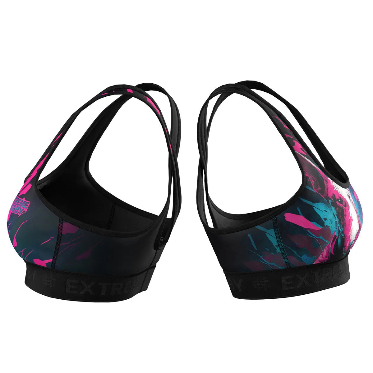 🌸💪 Extreme Hobby Women's Compression Sports Top “VIVID BULLTERRIER” 🔥