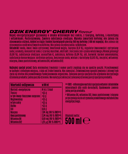 DZIK ENERGY Drink Cherry Flavour 🍒⚡🔥