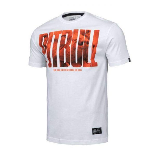 T-SHIRT ORANGE DOG WHITE