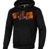 HOODIE ORANGE LOGO BLACK