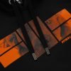 HOODIE ORANGE LOGO BLACK - Image 3