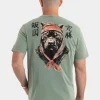 PIT BULL MEN'S T-SHIRT DENIM WASHED BRAVERY - GREEN - Image 8