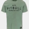 PIT BULL MEN'S T-SHIRT DENIM WASHED BRAVERY - GREEN - Image 2